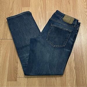 American Eagle Men’s Original Straight Jeans 32x32 (34x30) Dark Blue Western